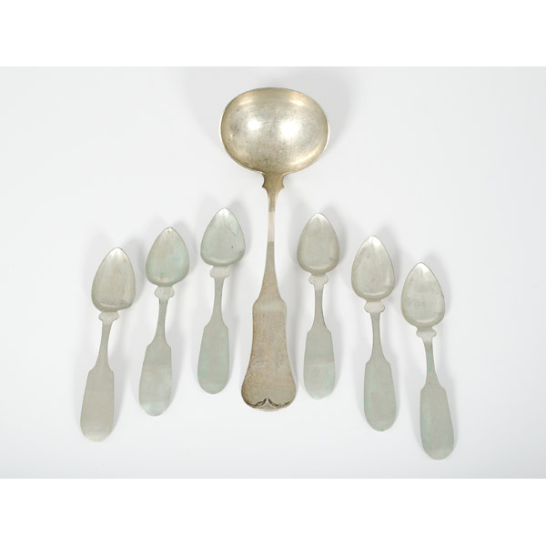 Coin Silver Ladle and Spoons