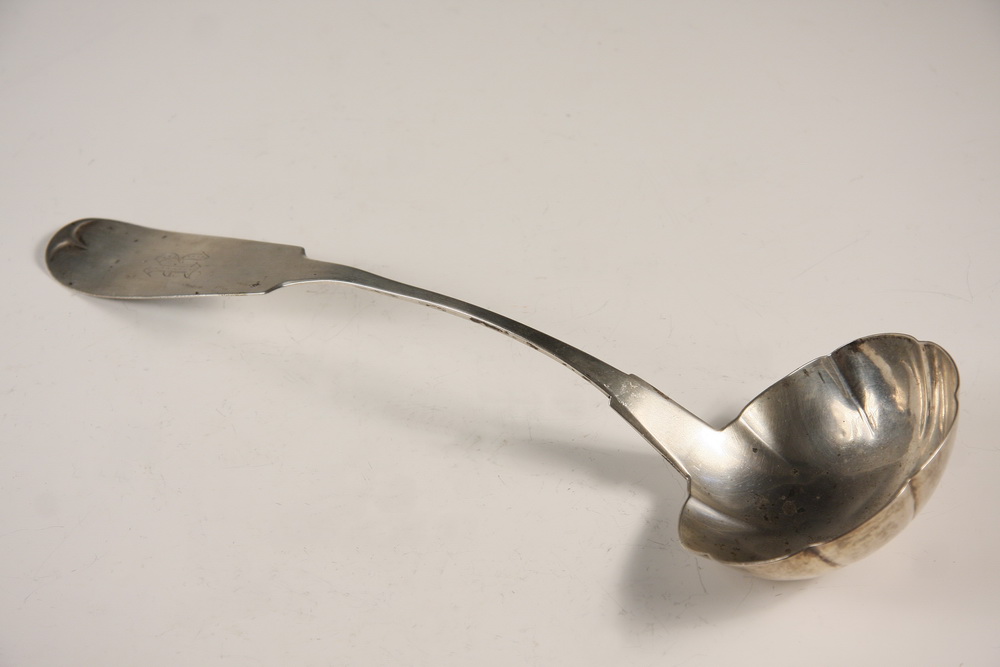 COIN SILVER LADLE - Mid 19th c