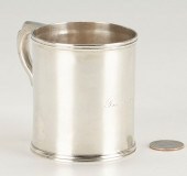 COIN SILVER MUG, TENNESSEE & L