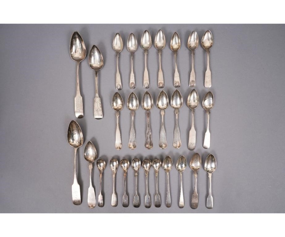 Coin silver spoons by various