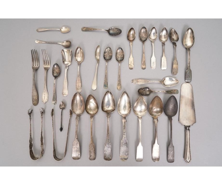 Coin silver tablespoons and