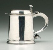 Coin silver tankard, Adrian Ba