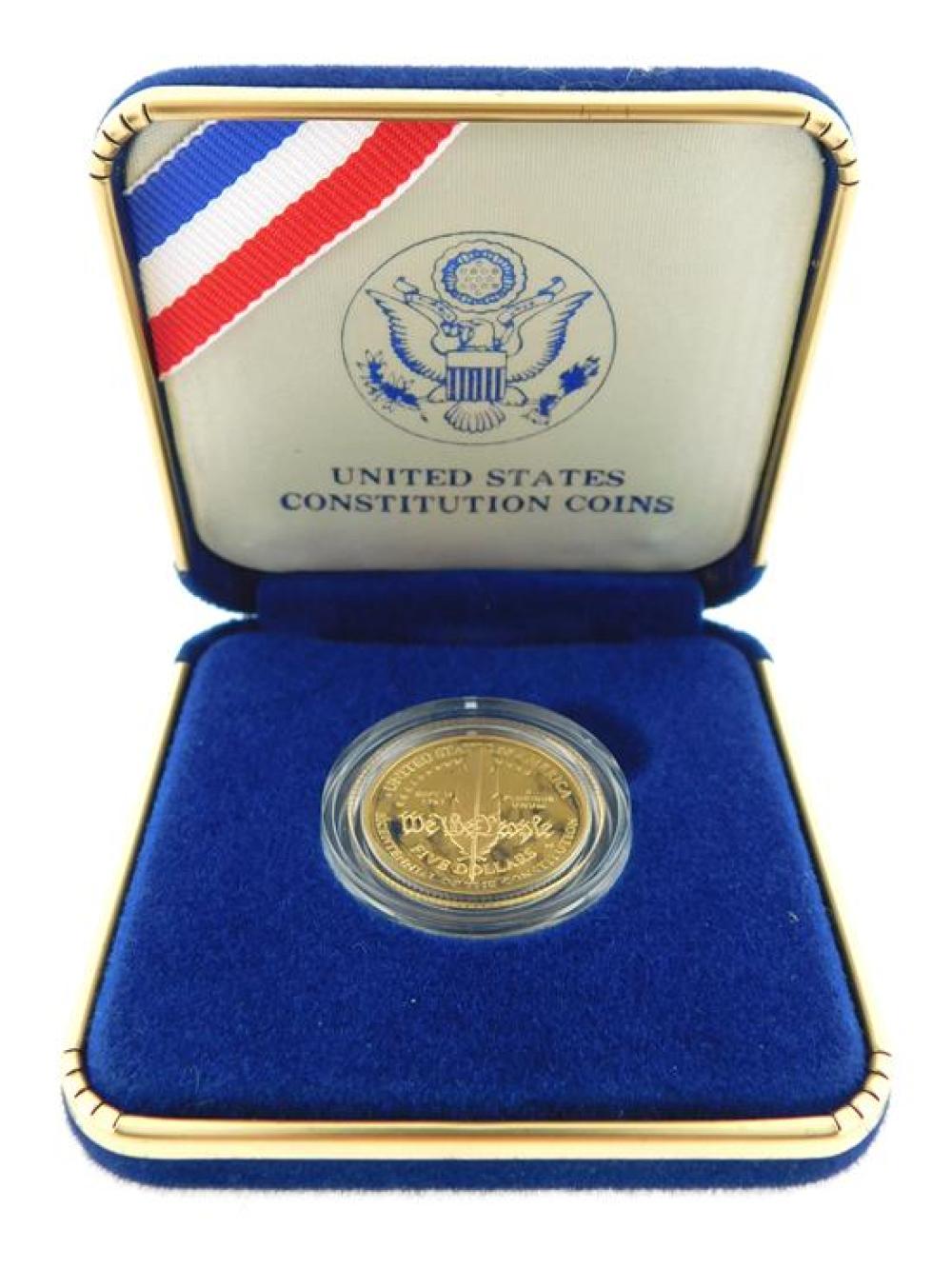 COIN:1987 $5 CONSTITUTION GOLD