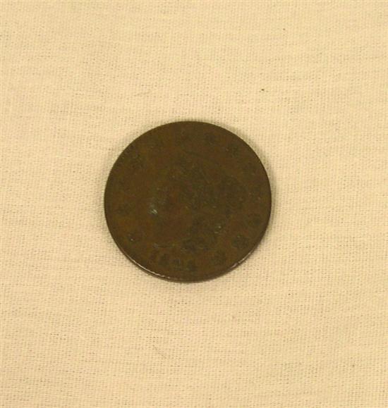 COINS: 1824 Large Cent. Choice