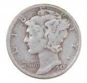 COINS: 1942/1 MERCURY DIME, OV