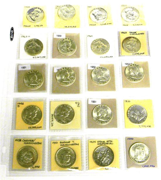 COINS: 20 collectible half dollars.