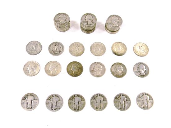 COINS: 47 silver Washington
