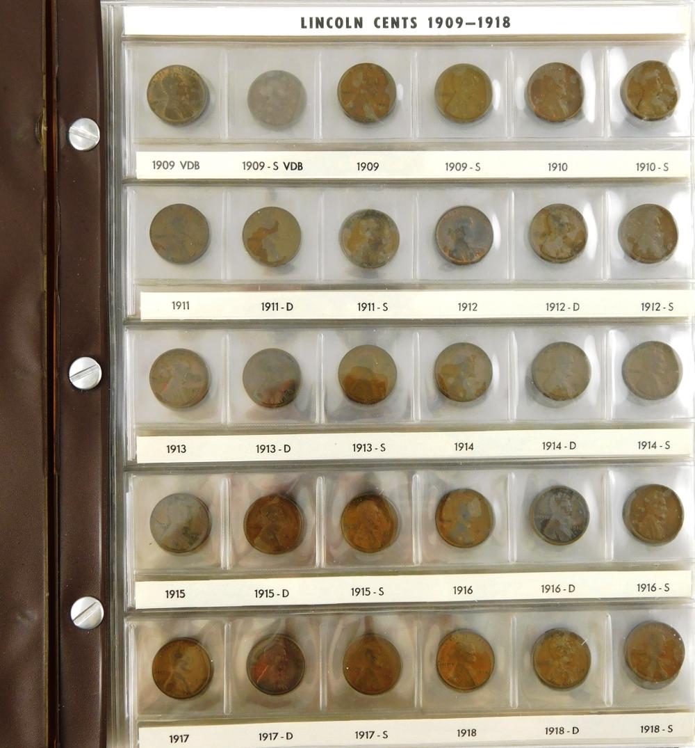 COINS: ALBUM OF LINCOLN CENTS, 1909