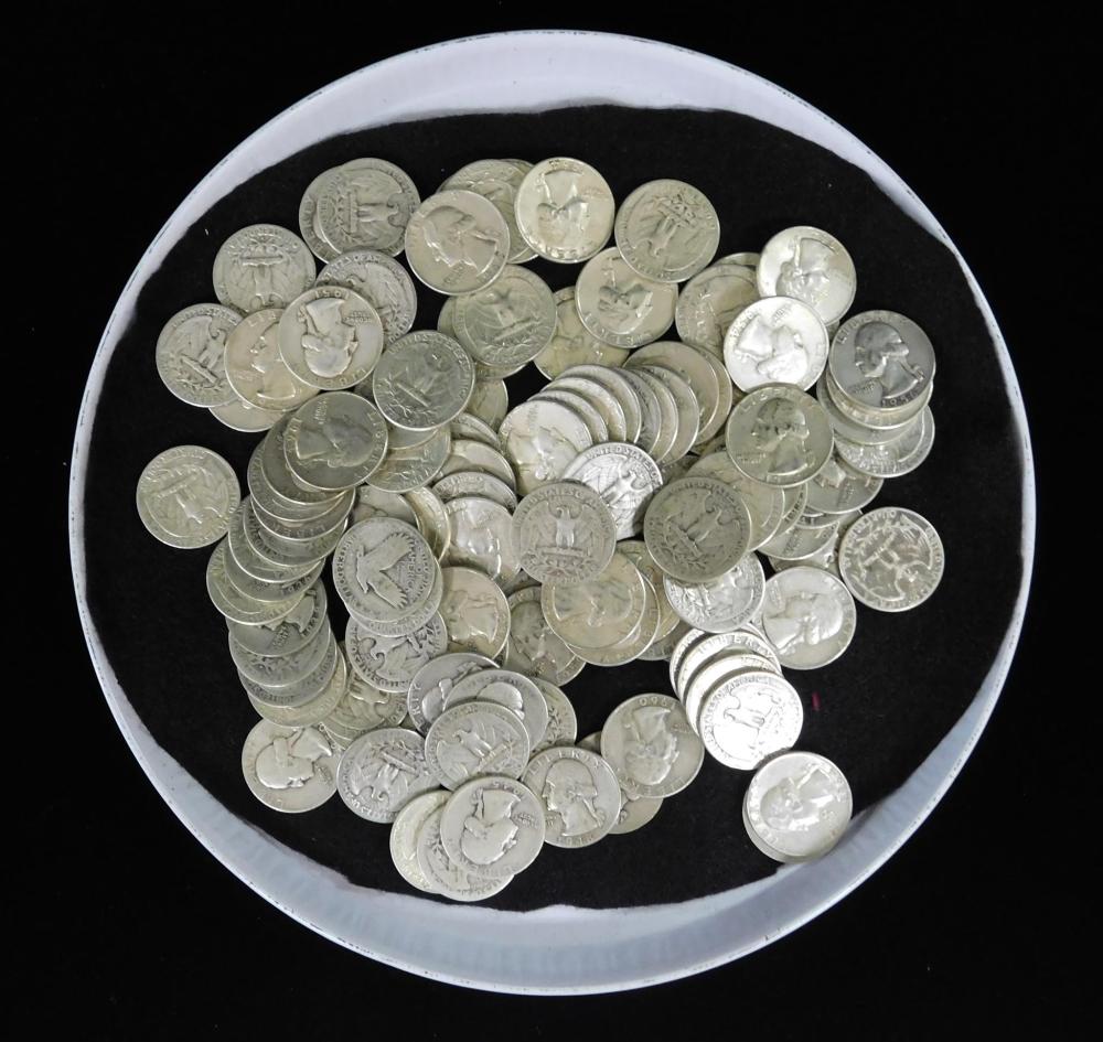 COINS: APPROX. 110 US SILVER