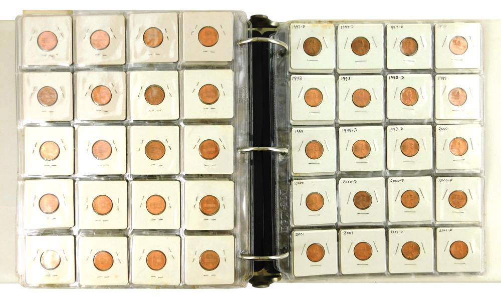COINS: BINDER WITH SMALL CENTS,