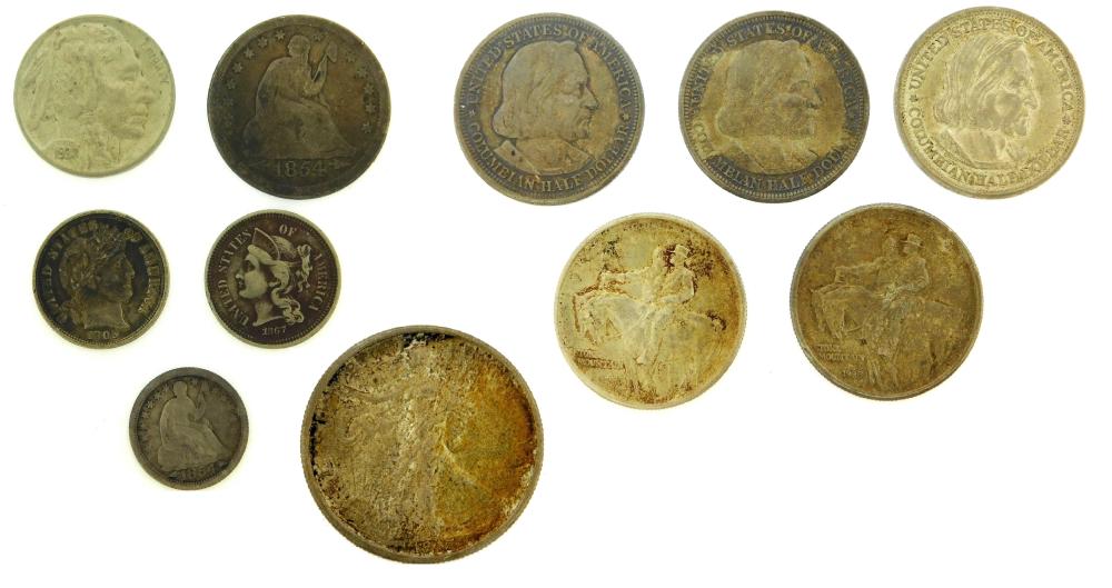COINS: ELEVEN US COINS: FIVE US