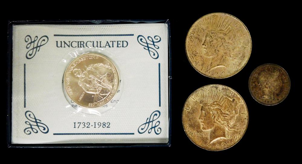 †COINS: FOUR COINS INCLUDING: TWO