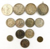 COINS: FOUR SILVER DOLLARS, TH