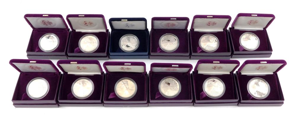 COINS: LOT OF 12 PROOF US SILVER