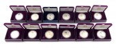 COINS: LOT OF 12 PROOF US SILV