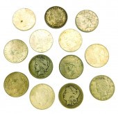 COINS: LOT OF 13 US COMMON DAT
