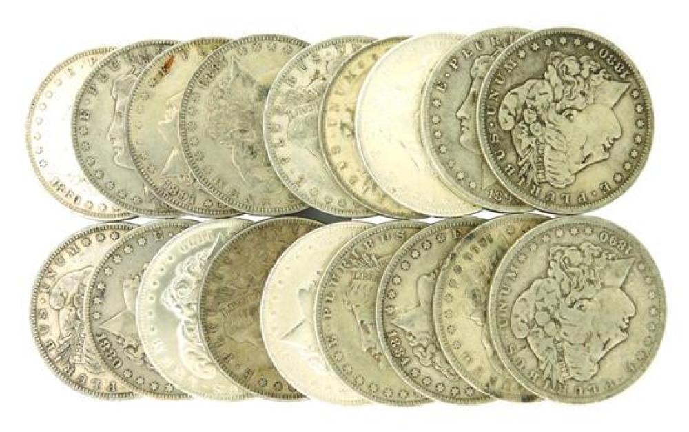 †COINS: LOT OF 18 COMMON DATE
