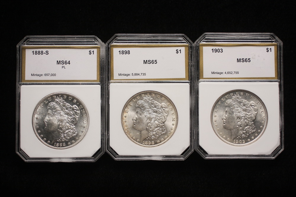 COINS - Lot of (3) PCI graded