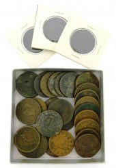 COINS: LOT OF 30 US LARGE CENT