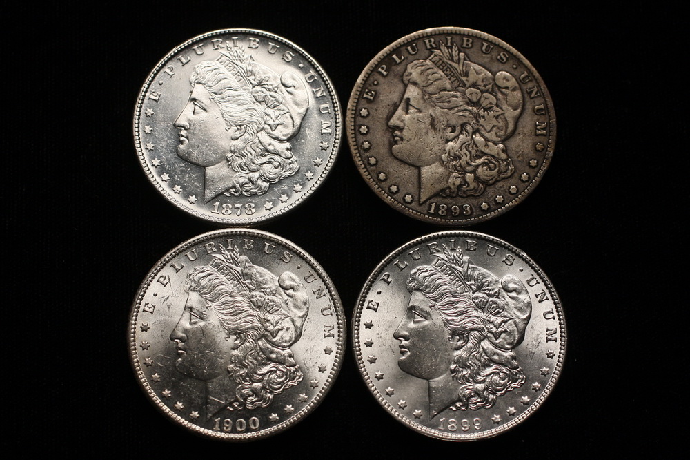 COINS - Lot of (4) Morgan Dollars