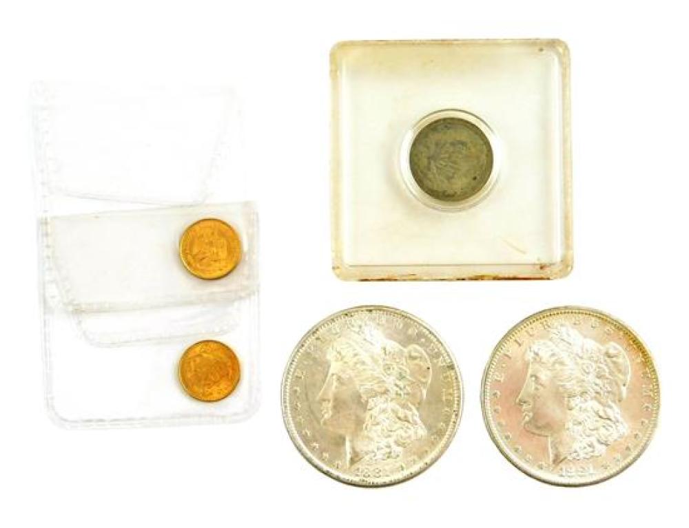 COINS: LOT OF 5 COINS. INCLUDES: