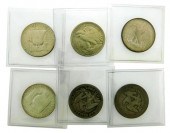 COINS: LOT OF 6 HALF DOLLARS.