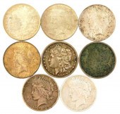 †COINS: LOT OF 8 COMMON DATE M