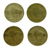 COINS: LOT OF FOUR 1916-D BUFF