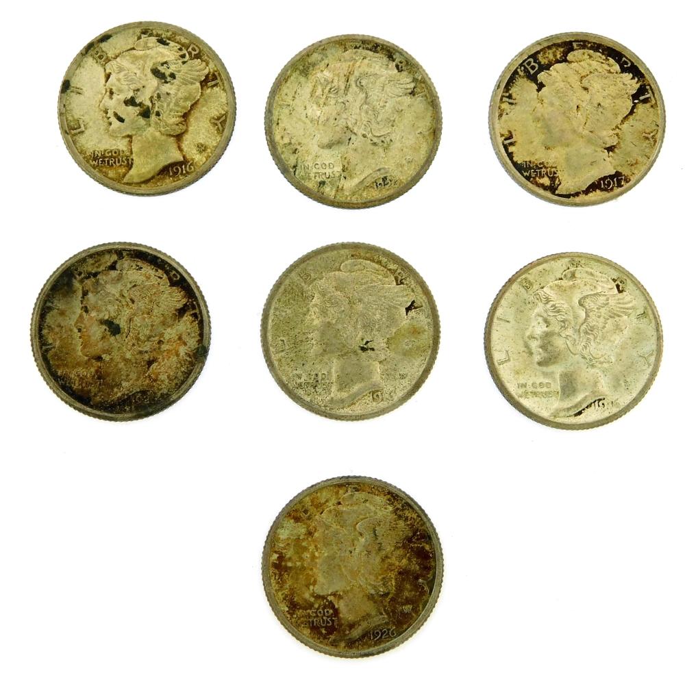 COINS: LOT OF SEVEN HIGH GRADE