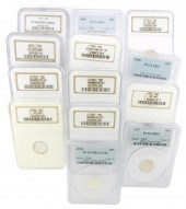COINS: LOT OF SLABBED PROOF RO
