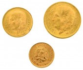 COINS: LOT OF THREE MEXICO PES