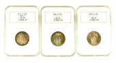 COINS: LOT OF THREE STANDING L