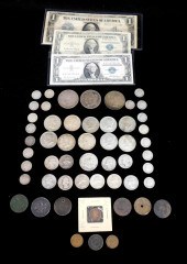 COINS: LOT OF TWENTY COINS, IN