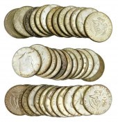 COINS: LOT OF TWENTY-FIVE 90%