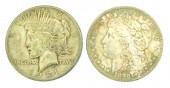 COINS: LOT OF TWO SILVER DOLLA