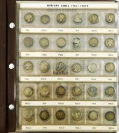 COINS: MERCURY DIME SET, COMPL