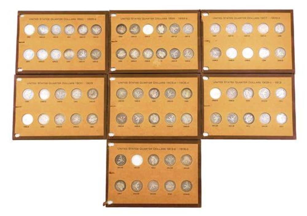 †COINS: SET OF BARBER QUARTERS