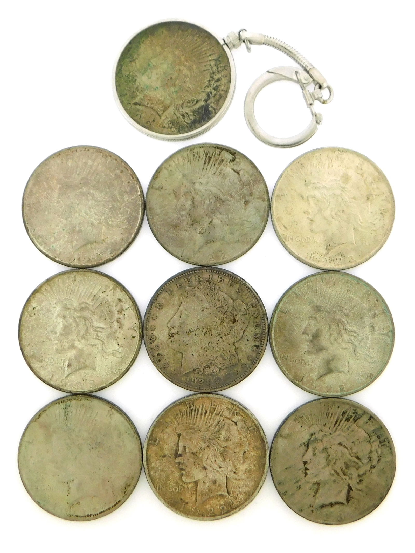 COINS: TEN MORGAN AND PEACE