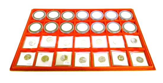 COINS: Tray of 28 Coins. Includes