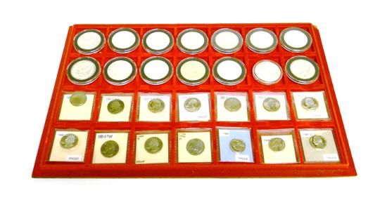 COINS: Tray of 28 Coins. Includes