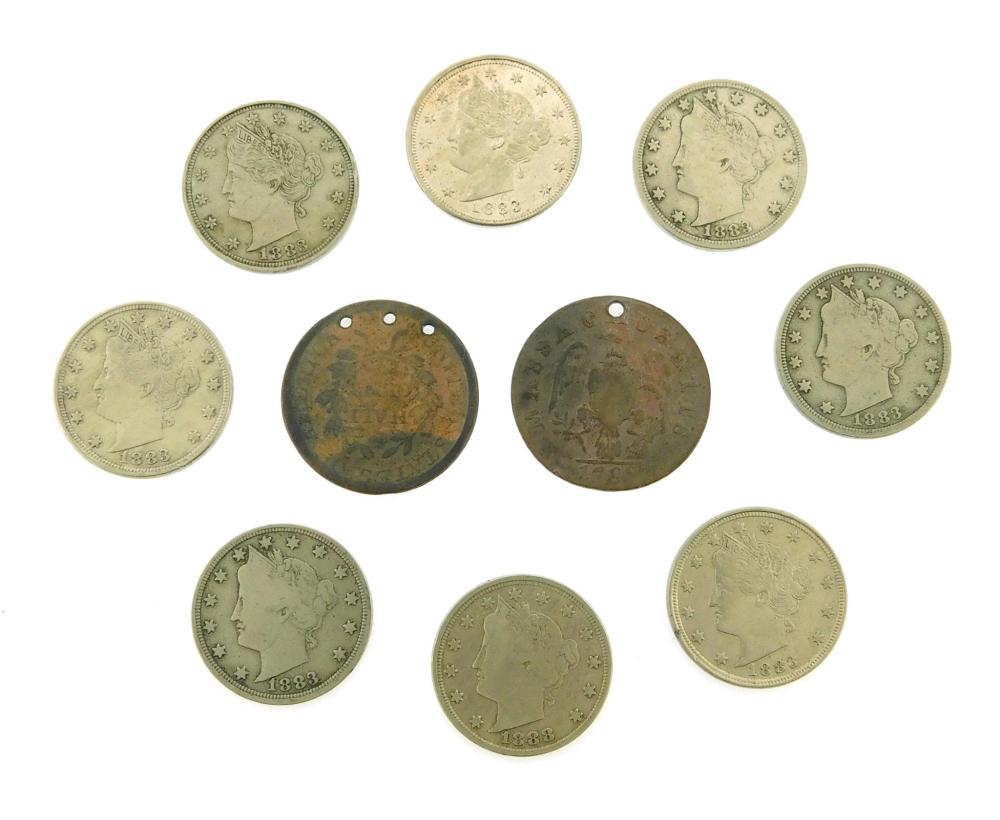 COINS: TWO CULL HALF CENTS AND