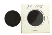 COINS: TWO DRAPED BUST LARGE C