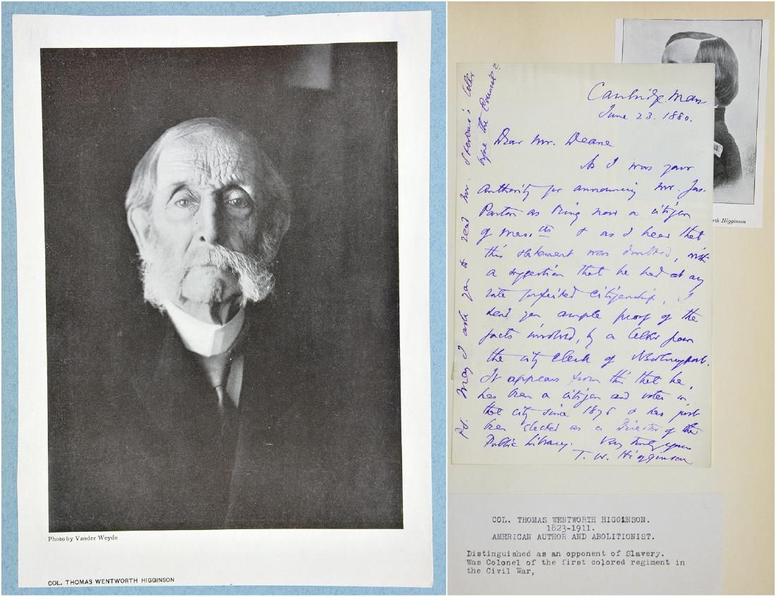 COL. THOMAS WENTWORTH HIGGENSON