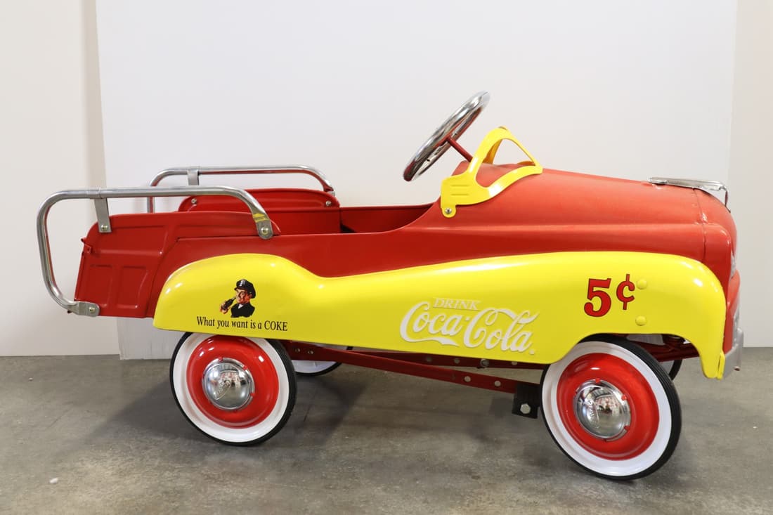COLA-COLA METAL PEDAL CAR BY GEAR