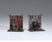 Cold-painted Bronze Bookends C