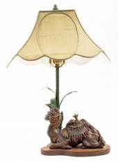 COLD PAINTED BRONZE CAMEL INKW