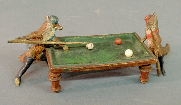 Cold painted bronze figural group