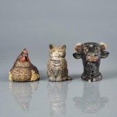 COLD PAINTED ZINC INKWELLS - A