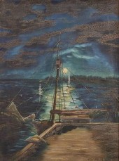 COLEMAN H. WATKINS OIL ON BOAR
