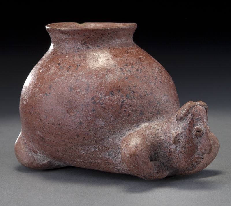 Colima pottery figural bowl with